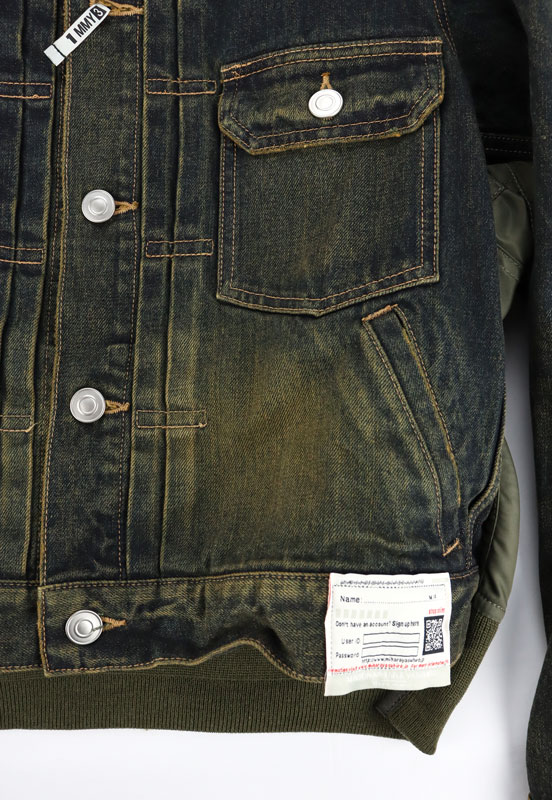 ��26SS��Maison MIHARA YASUHIRO �᥾�� �ߥϥ�䥹�ҥ� Front Back Combined Denim Jacket ����ǥ��� A16BL021