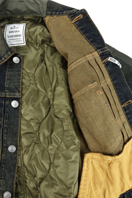 ��26SS��Maison MIHARA YASUHIRO �᥾�� �ߥϥ�䥹�ҥ� Front Back Combined Denim Jacket ����ǥ��� A16BL021