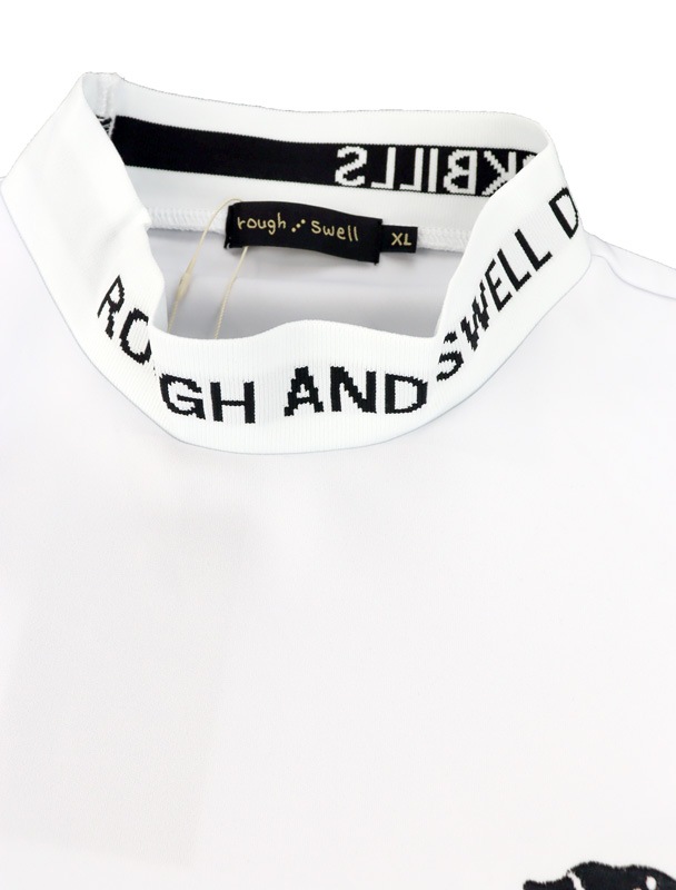 rough&swell ��ե���ɥ������� COLLAR LOGO MOCK ��å��ͥå� �ۥ磻�� RSM-26036