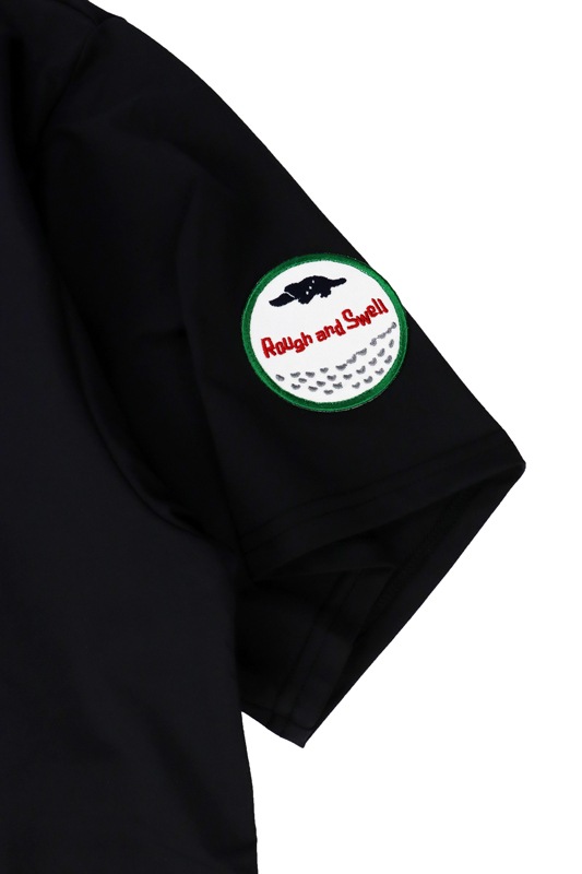 Rongh&Swell モックネック メンズ　SANDWICH GOLF L ラフアンドスウェル rough&swell モックネックシャツ ブラック