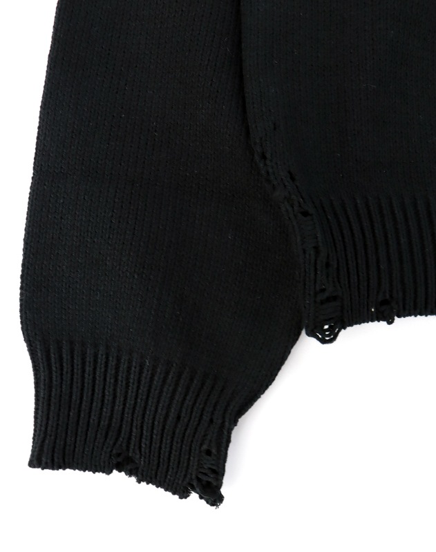 ��26SS��Maison MIHARA YASUHIRO �᥾�� �ߥϥ�䥹�ҥ� Message Jacquard Knit Sweater �֥�å� A16SW511