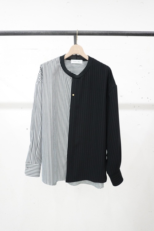 23AW】CULLNI クルニ Stripe Mix Pullover BLACK ST. x BLACK ST 23-AW