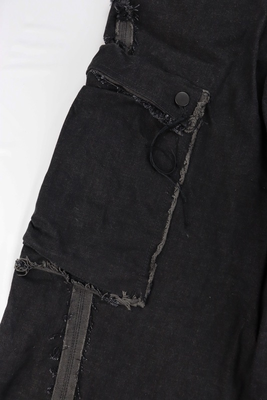 25AW】MINUS マイナス Slash Seam Twist Cargo Jeans(NOIR) M-P1-PT21