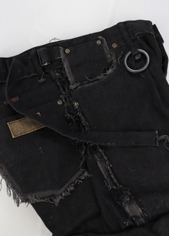 25AW】MINUS マイナス Slash Seam Twist Cargo Jeans(NOIR) M-P1-PT21