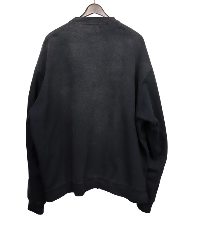 ��25AW��KAMIYA ���ߥ� "KAMIYA logo�� Distressed Zip Sweat Jacket �֥�å� G15JK075