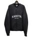 ��25AW��KAMIYA ���ߥ� "KAMIYA logo�� Distressed Zip Sweat Jacket �֥�å� G15JK075
