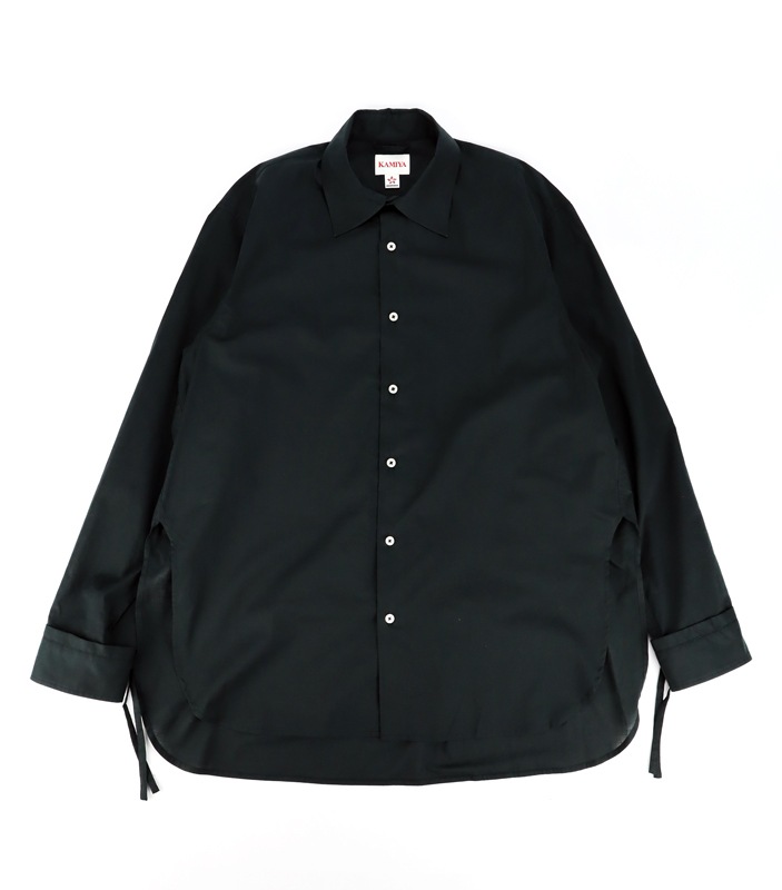 ��30��OFF��KAMIYA ���ߥ� Drawstring Cuff Shirt �֥�å� G16SH050