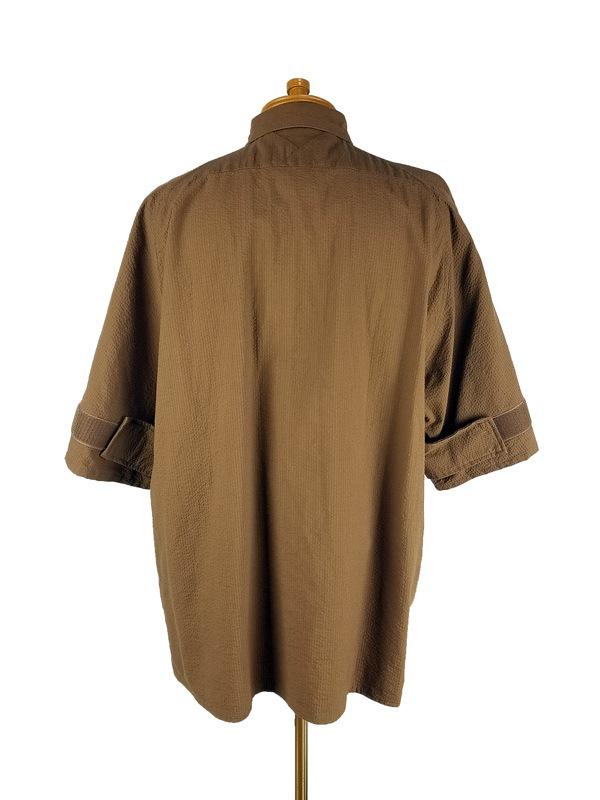 50OFFWhite Mountaineering ۥ磻ȥޥƥ˥ SEERSUCKER WIDE SLEEVES SHIRT 磻ɥ ֥饦 WM2171112