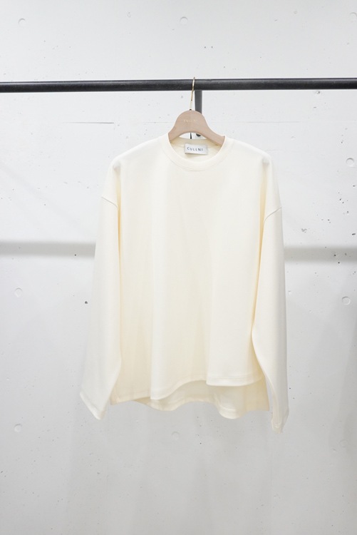 CULLNI  Asymmetrical Hem Pullover WHITE 22-AW-035