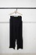 CULLNI ����� Slub Tweed 2 Tuck Wide Pants with Long Belt BLACK 24-AW-038B