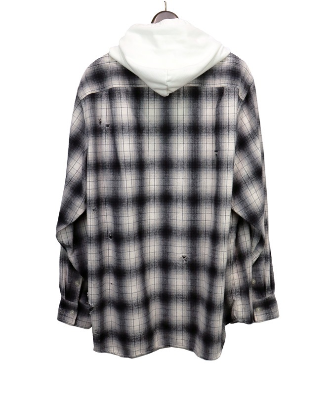 25AWKAMIYA ߥ Hooded Check Shirt 졼 G15SH055