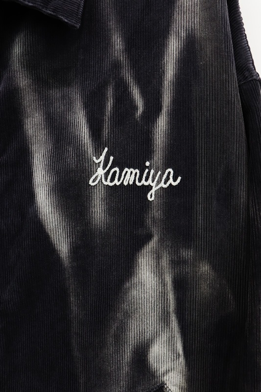 25AWKAMIYA ߥ Sun Faded Like Corduroy Work Jacket ֥å G15BL033