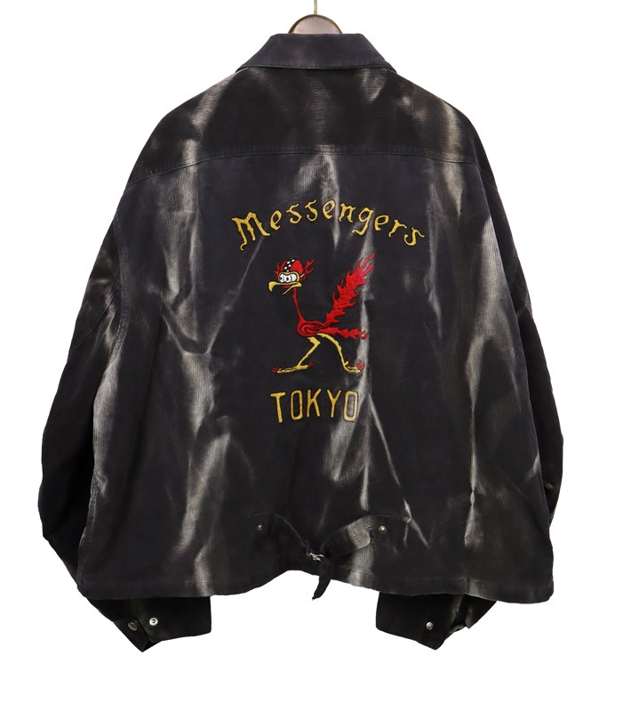 25AWKAMIYA ߥ Sun Faded Like Corduroy Work Jacket ֥å G15BL033