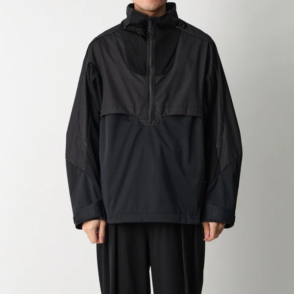 [26SS]White Mountaineering  �ۥ磻�ȥޥ���ƥ˥���� WINDSTOPPER PULLOVER BLACK BK2671202