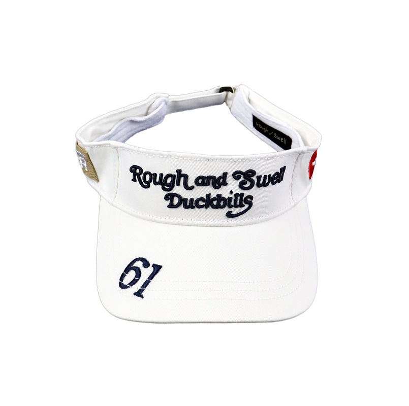 ラフ＆スウェル　ゴルフキャップ　フラット　ホワイト　フリーサイズ　新品 ラフ＆スウェル ゴルフキャップ フラット ホワイト フリーサイズ 新品