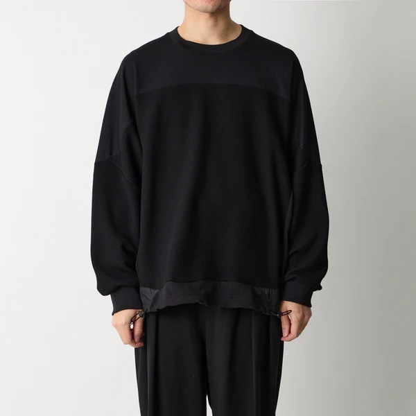 ��30��OFF��White Mountaineering  �ۥ磻�ȥޥ���ƥ˥���� RAGLAN OVERSIZE PULLOVER BLACK BK2671504