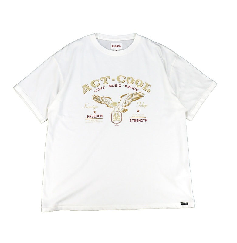 ��26AW��KAMIYA ���ߥ� "ACT-COOL Eagle" T-shirt �ۥ磻�� G17TS113
