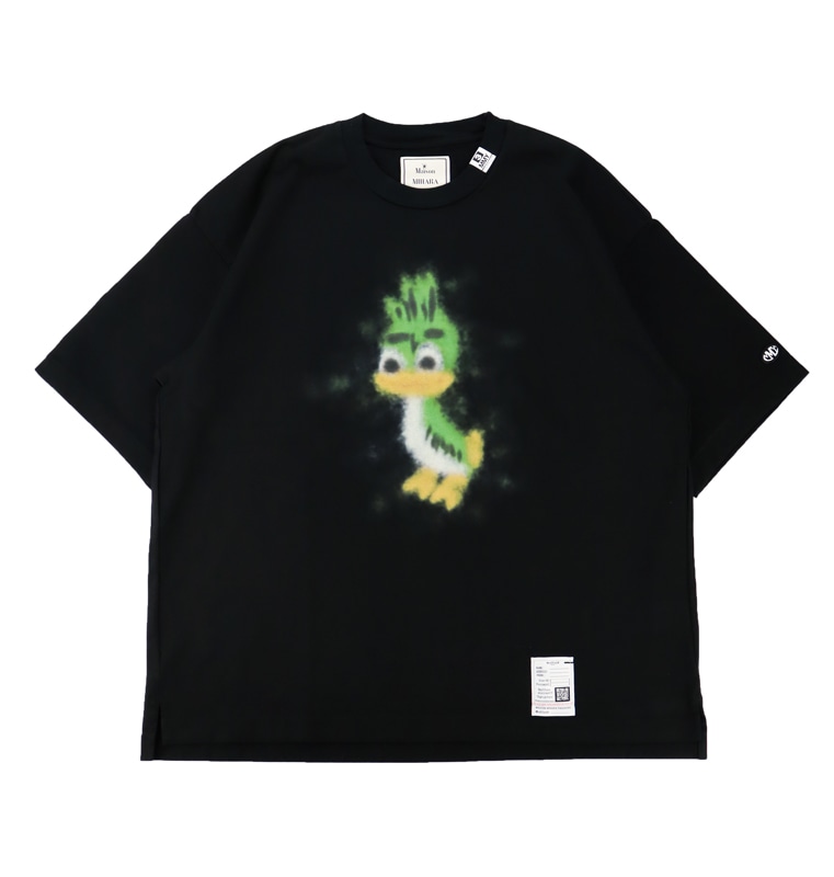 Maison MIHARA YASUHIRO �᥾�� �ߥϥ�䥹�ҥ� Leon Printed Tee �֥�å� J14TS772