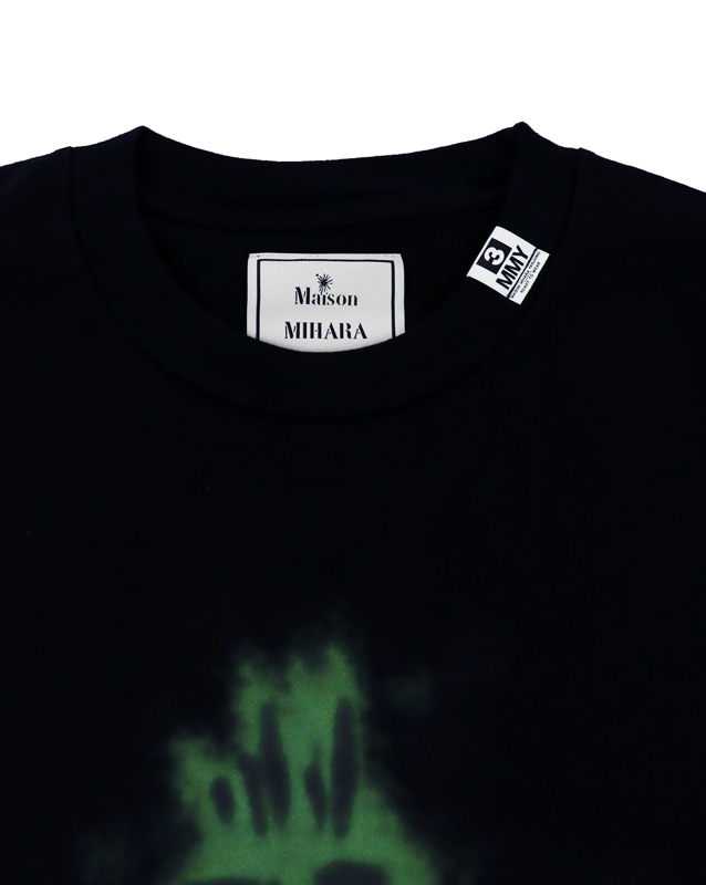 Maison MIHARA YASUHIRO �᥾�� �ߥϥ�䥹�ҥ� Leon Printed Tee �֥�å� J14TS772