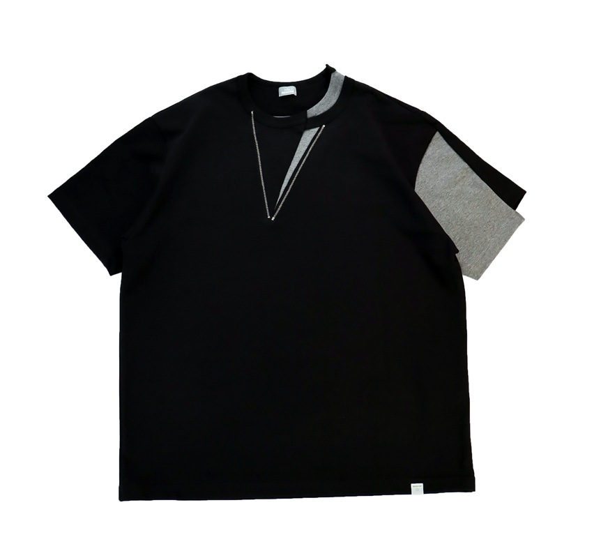 kolor BEACON カラービーコン 度詰天竺Tシャツ ブラック 23SBM-T08234