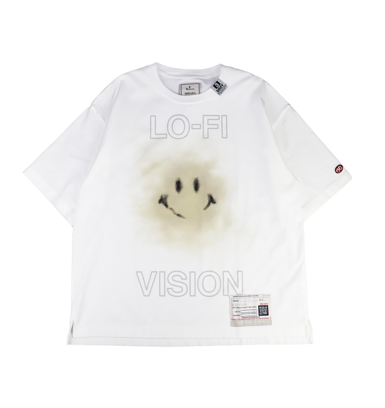 24SSMaison MIHARA YASUHIRO ᥾ ߥϥ䥹ҥ SMILY FACE PRINTED TEE ۥ磻 A12TS651