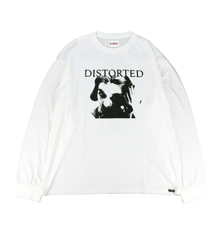��26AW��KAMIYA ���ߥ� "DISTORTED Girl" L/S T-shirt �ۥ磻�� G17LT107