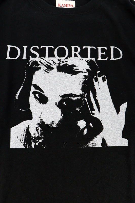 ��26AW��KAMIYA ���ߥ� "DISTORTED Girl" L/S T-shirt �֥�å� G17LT107