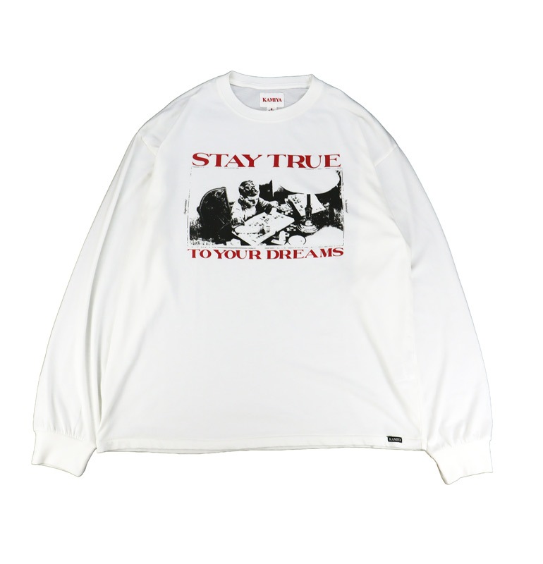 ��26AW��KAMIYA ���ߥ� "STAY TRUE TO YOUR DREAM" L/S T-shirt �ۥ磻�� G17LT109
