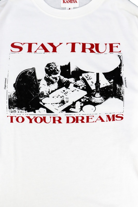 ��26AW��KAMIYA ���ߥ� "STAY TRUE TO YOUR DREAM" L/S T-shirt �ۥ磻�� G17LT109