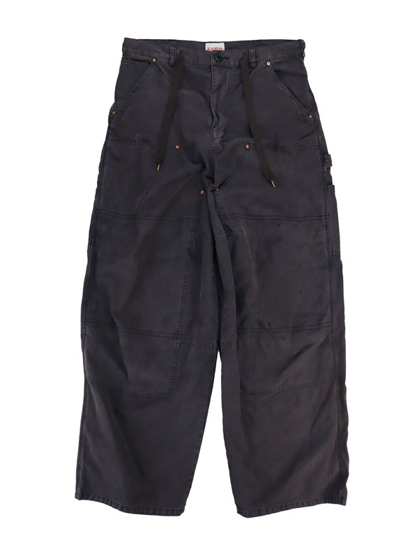 25AWKAMIYA ߥ Back Satin Painter Pants ֥å G15PT038