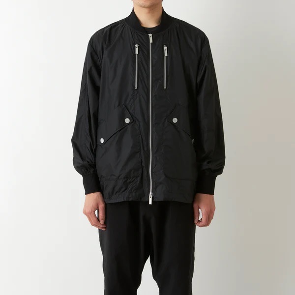 White Mountaineering  ۥ磻ȥޥƥ˥ NYLON MA-1 JACKET  BLACK WM2371209