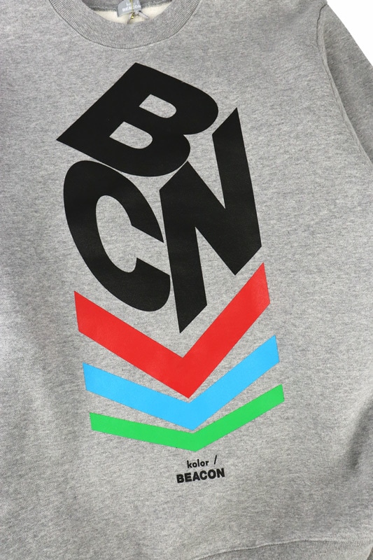23AW】kolor BEACON カラービーコン スウェット グレー 23WBM-T05233