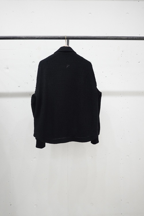 30OFFCULLNI  Boucle Yarn Zip Up Jacket  BLACK 24-AW-030
