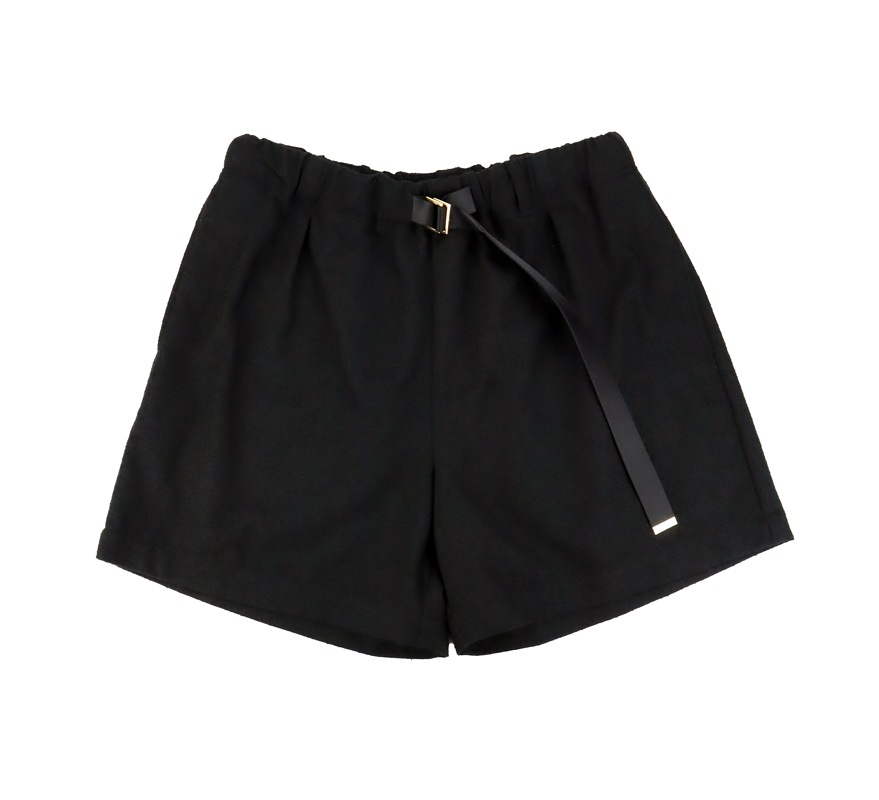 ��30%OFF��CULLNI ����� Tweed Belt Easy Short Pant BLACK 25-SS-003B