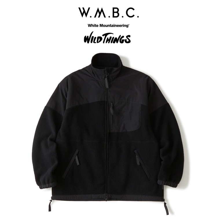 White Mountaineering  �ۥ磻�ȥޥ���ƥ˥���󥰡�W.M.B.C. �� WILD THINGS FLEECE JACKET��BLACK��BC2473201