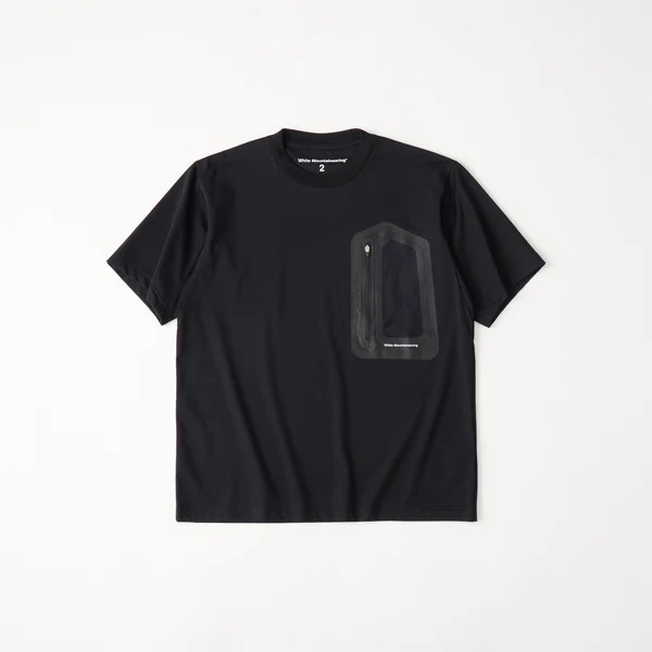 ��26SS��White Mountaineering  �ۥ磻�ȥޥ���ƥ˥���� ZIP POCKET T-SHIRT BLACK WM2671505