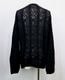 ��26SS��KAMIYA ���ߥ� "WAVY KAMIYA" Printed Silk Lace Knit Cardigan �֥�å� G16CD059