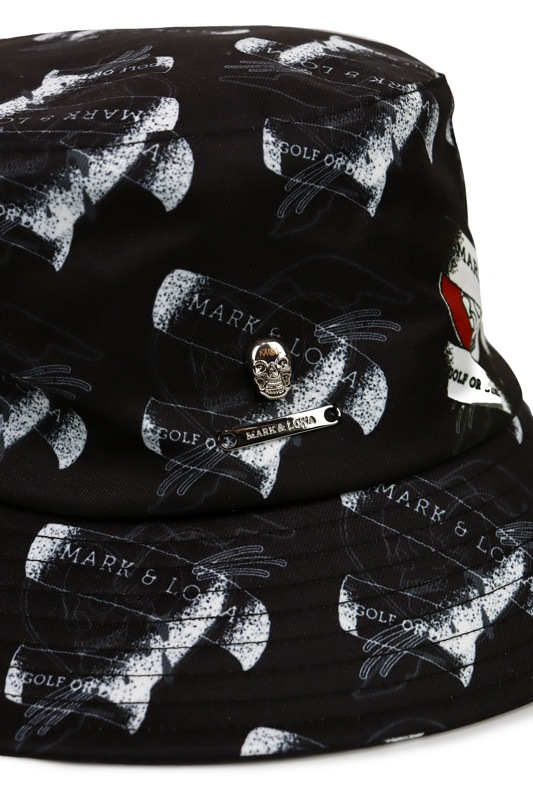 ��25SS��MARK&LONA �ޡ�������ɥ��� Rebel Heart Bucket Hat | MEN and WOMEN �Х��åȥϥå� �֥�å� MLF-5A-FC06