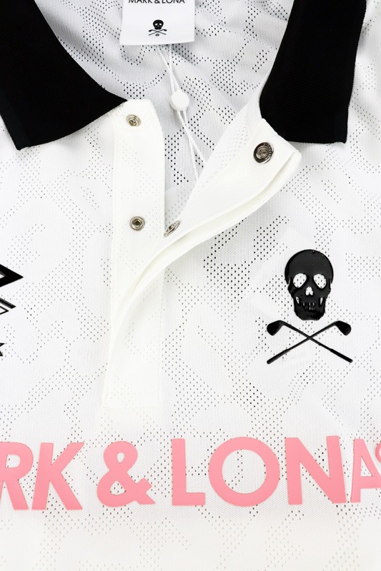 MARK&LONA ホワイト ポロシャツ ML-TECH 25SS】MARK&LONA マークアンドロナ ML-Tech Leopard Polo | MEN