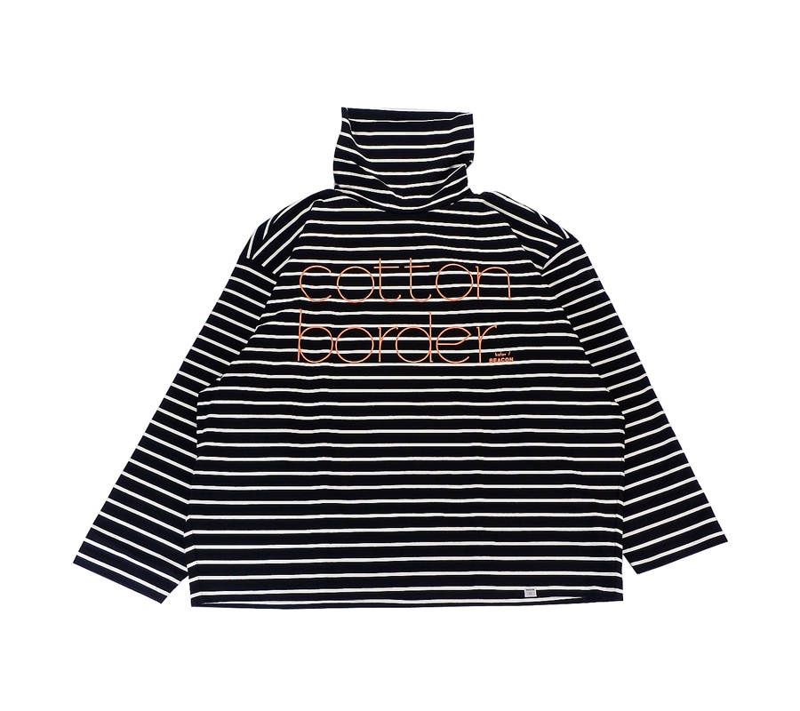 kolor BEACON カラー ビーコン モックネックボーダーカットソー 1 kolor BEACON カラービーコン 度詰ボーダーカットソー ブラック