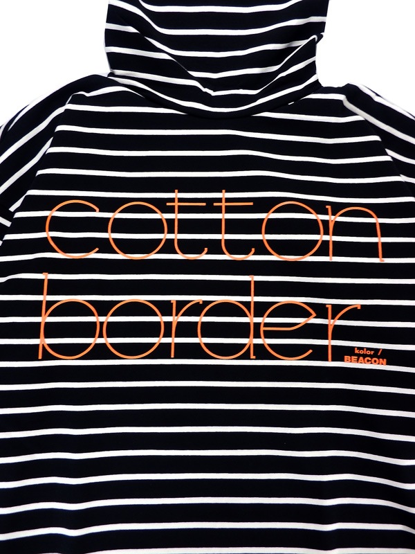 kolor BEACON カラービーコン 度詰ボーダーカットソー ブラック