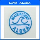 波　ALOHA　(丸型)　ブルー