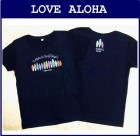 リゾートTシャツ Alohaサーフボード (ネイビー)