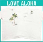 リゾートTシャツ ヤシ グラデーション(白)