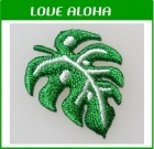 モンステラa（右向）　小|植物|アイロンアップリケ