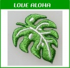 モンステラb（右向）　小|植物|アイロンアップリケ