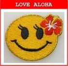 ALOHAニコちゃん(赤)　大|ニコちゃん|アイロンアップリケ