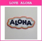 吹き出し　ALOHA　|ハワイアン|アイロンアップリケ