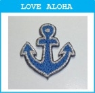 マリン　イカリミニ　ブルー|SURF＆BEACH|アイロンアップリケ