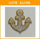 マリン　イカリミニ　ゴールド＆シルバー|SURF＆BEACH|アイロンアップリケ